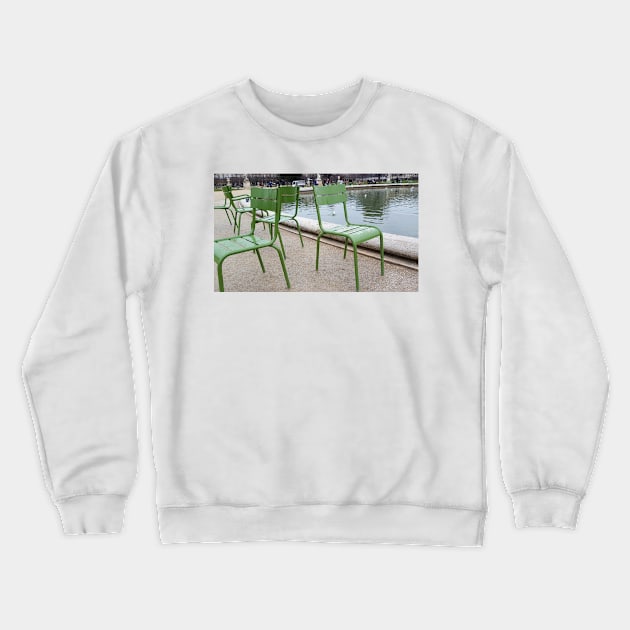 Paris Tuileries Garden Chairs Crewneck Sweatshirt by BlackBeret